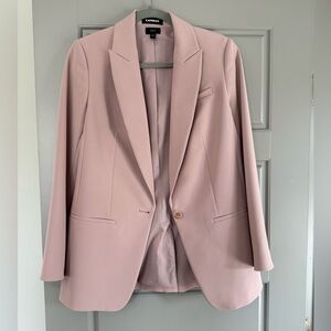 Dusty Rose one button super soft twill Women's Blazer